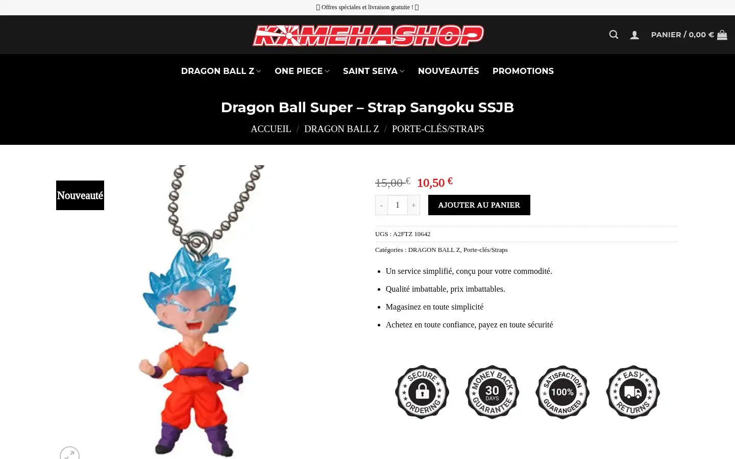 Screenshot of animefigurinesoldes.com