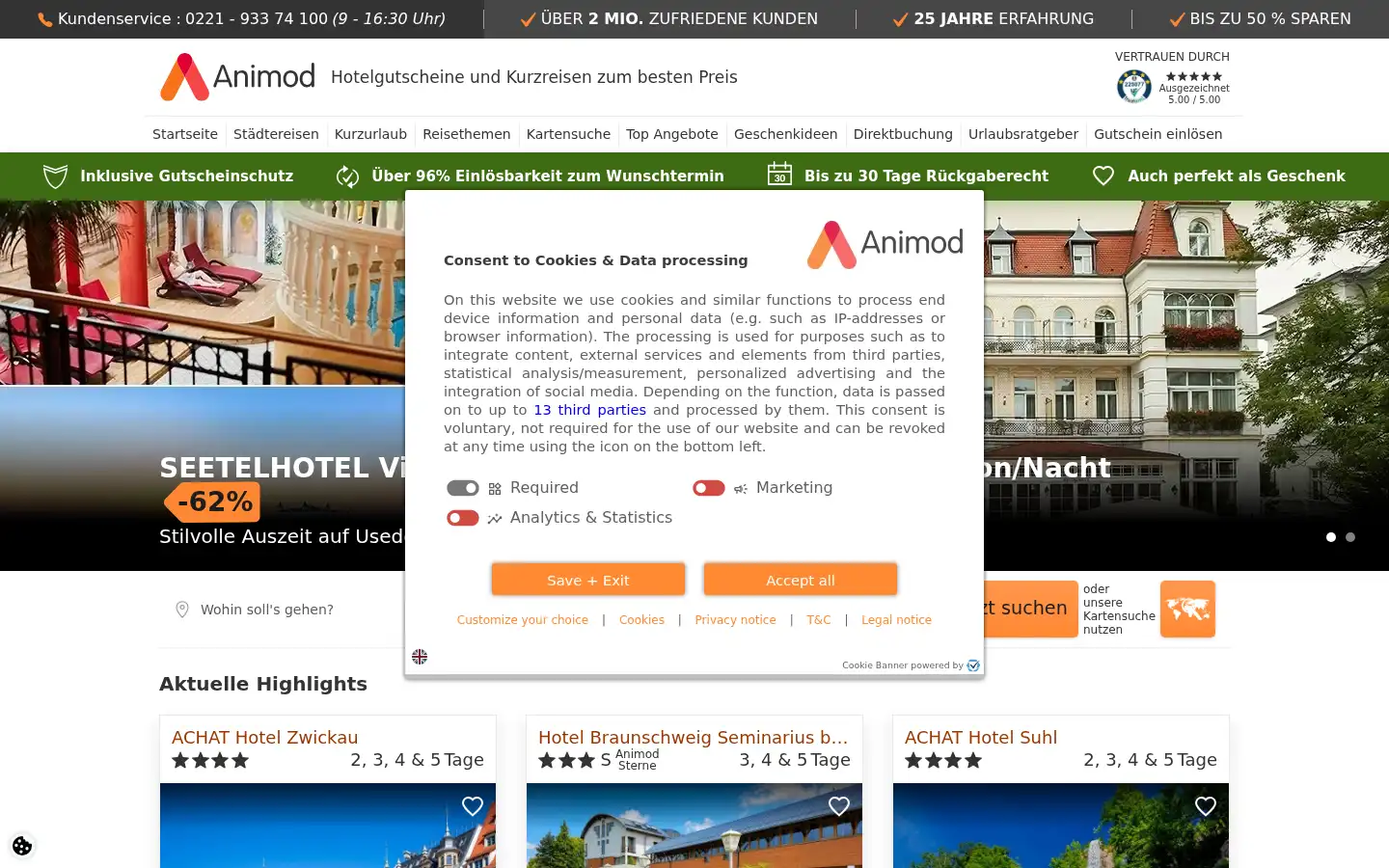Screenshot of animod.de