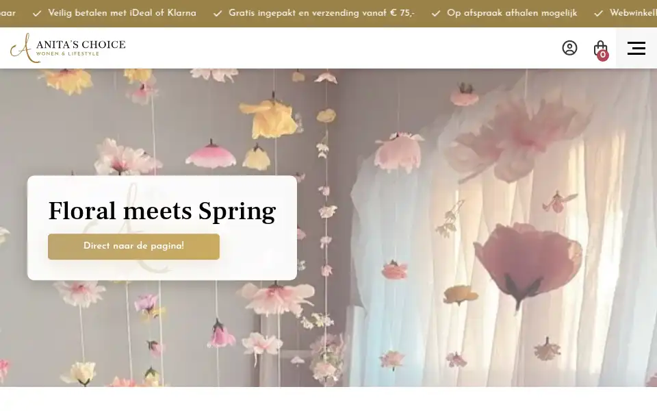 Screenshot of anitaschoice.nl