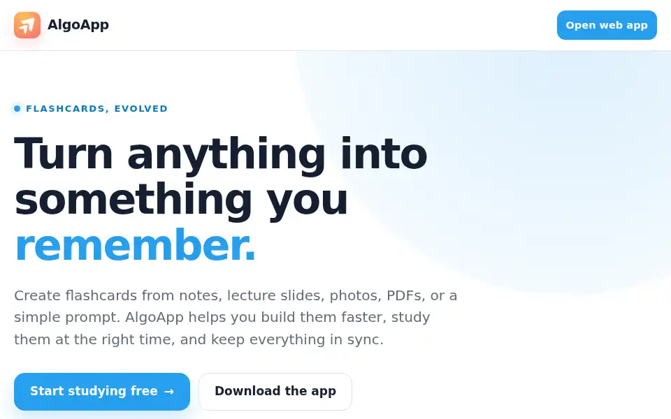 Screenshot of ankiapp.com