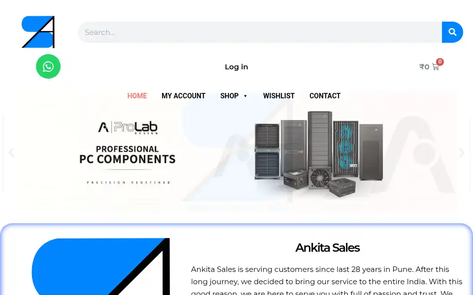 Screenshot of ankitasales.com