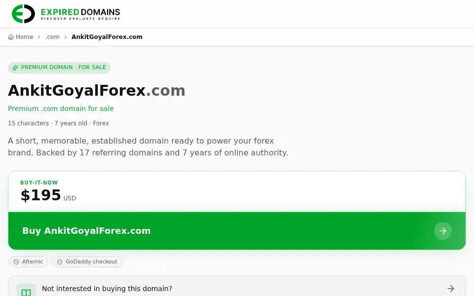 Screenshot of ankitgoyalforex.com
