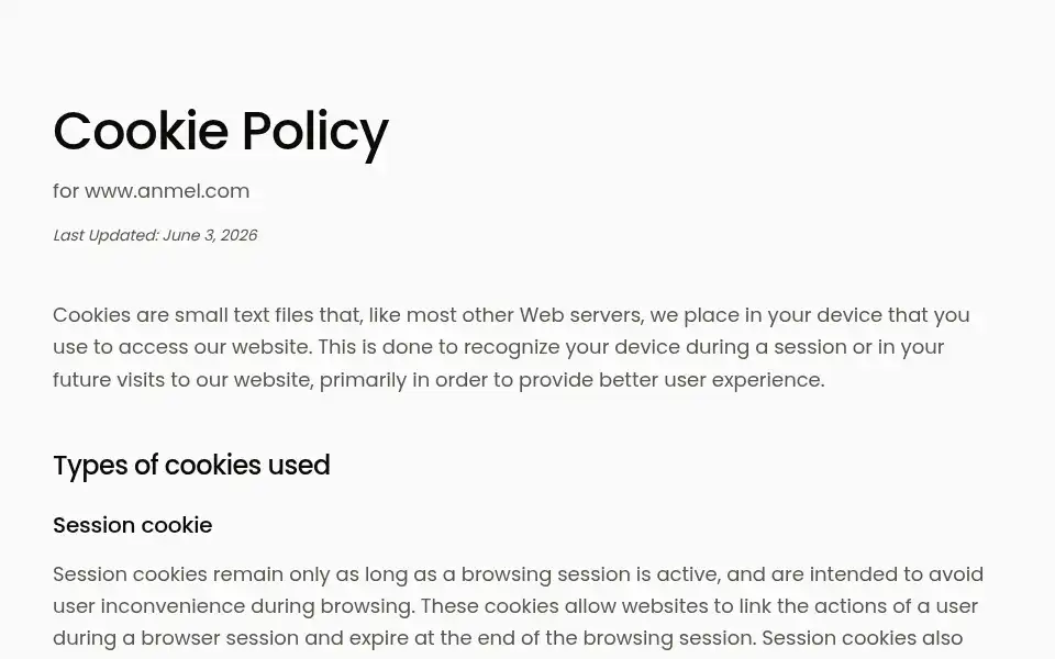 Screenshot of anmel.com