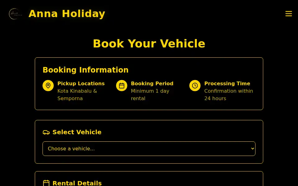 Screenshot of annaholiday.com