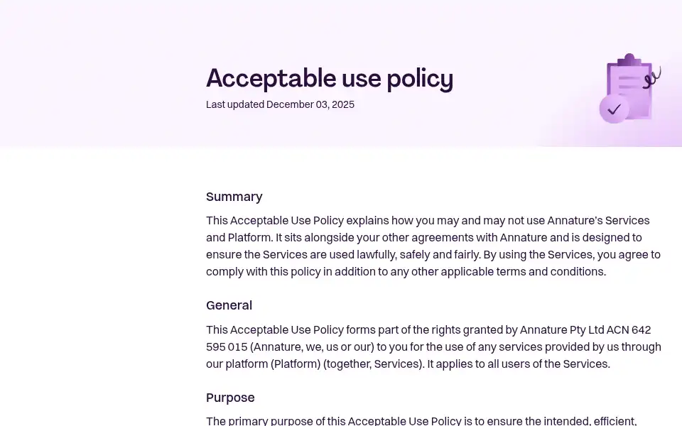 Screenshot of annature.com.au