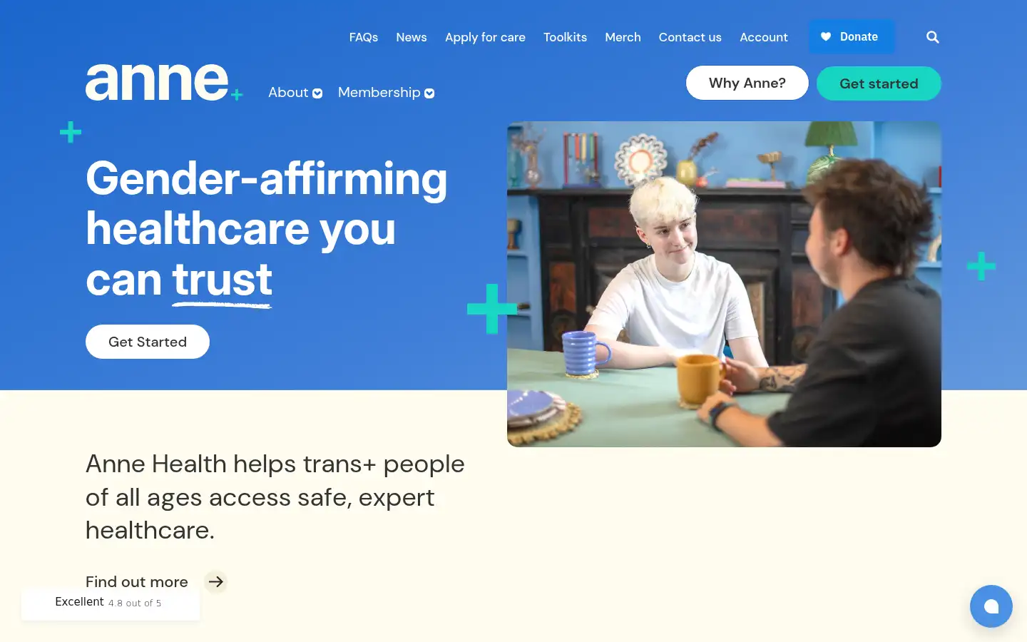 Screenshot of anne.health