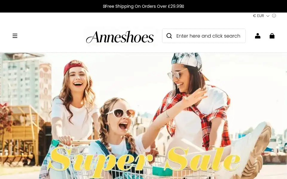 Screenshot of anneshoes.com
