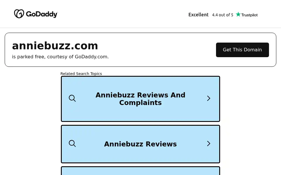 Screenshot of anniebuzz.com