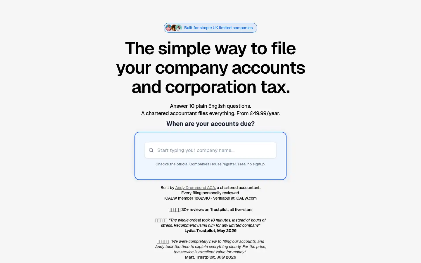 Screenshot of annual-accounts.co.uk