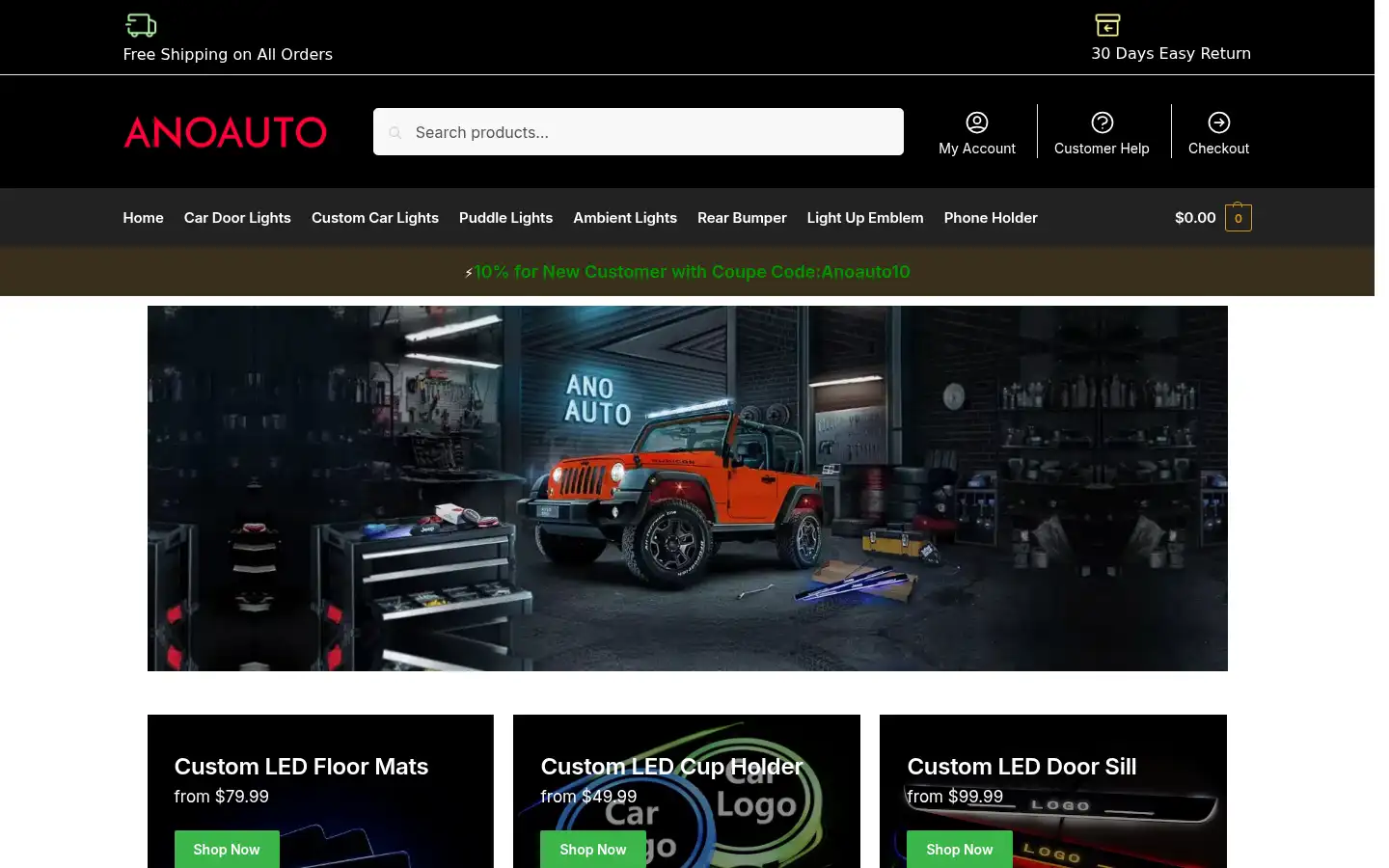 Screenshot of anoauto.com