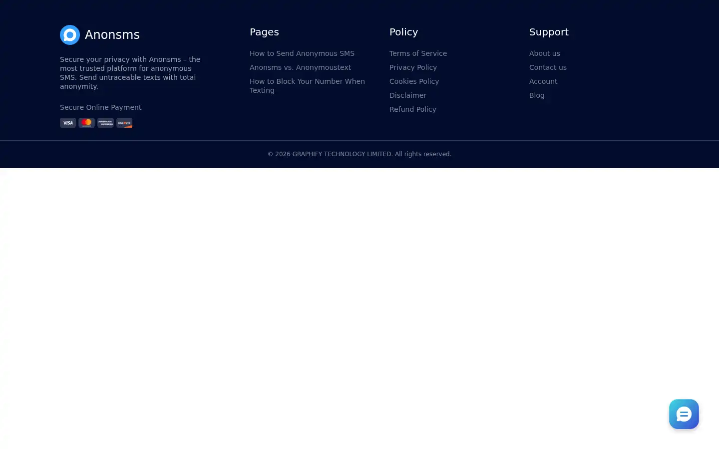 Screenshot of anonsms.com