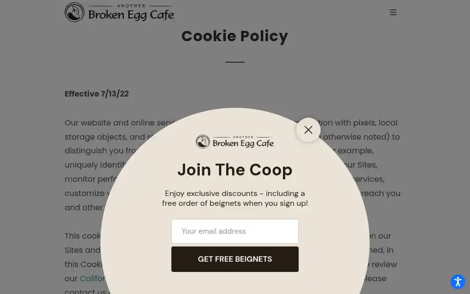 Screenshot of anotherbrokenegg.com