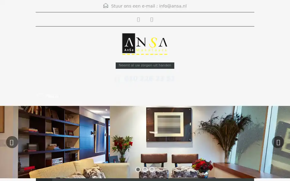 Screenshot of ansavastgoed.nl