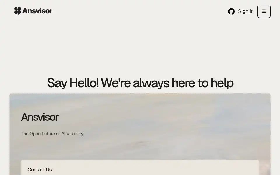 Screenshot of ansvisor.com
