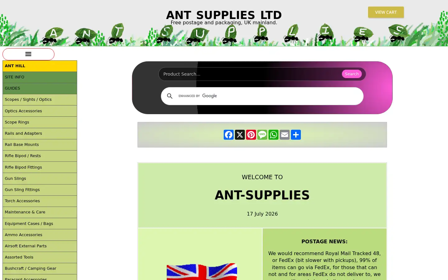 Screenshot of ant-supplies.uk