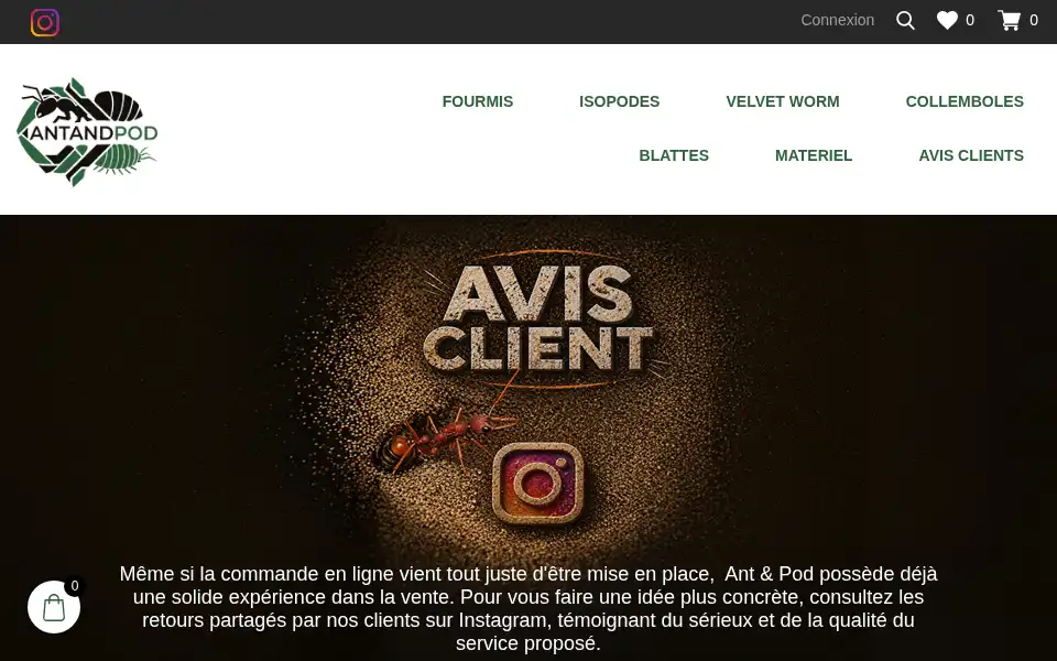 Screenshot of antandpod.com