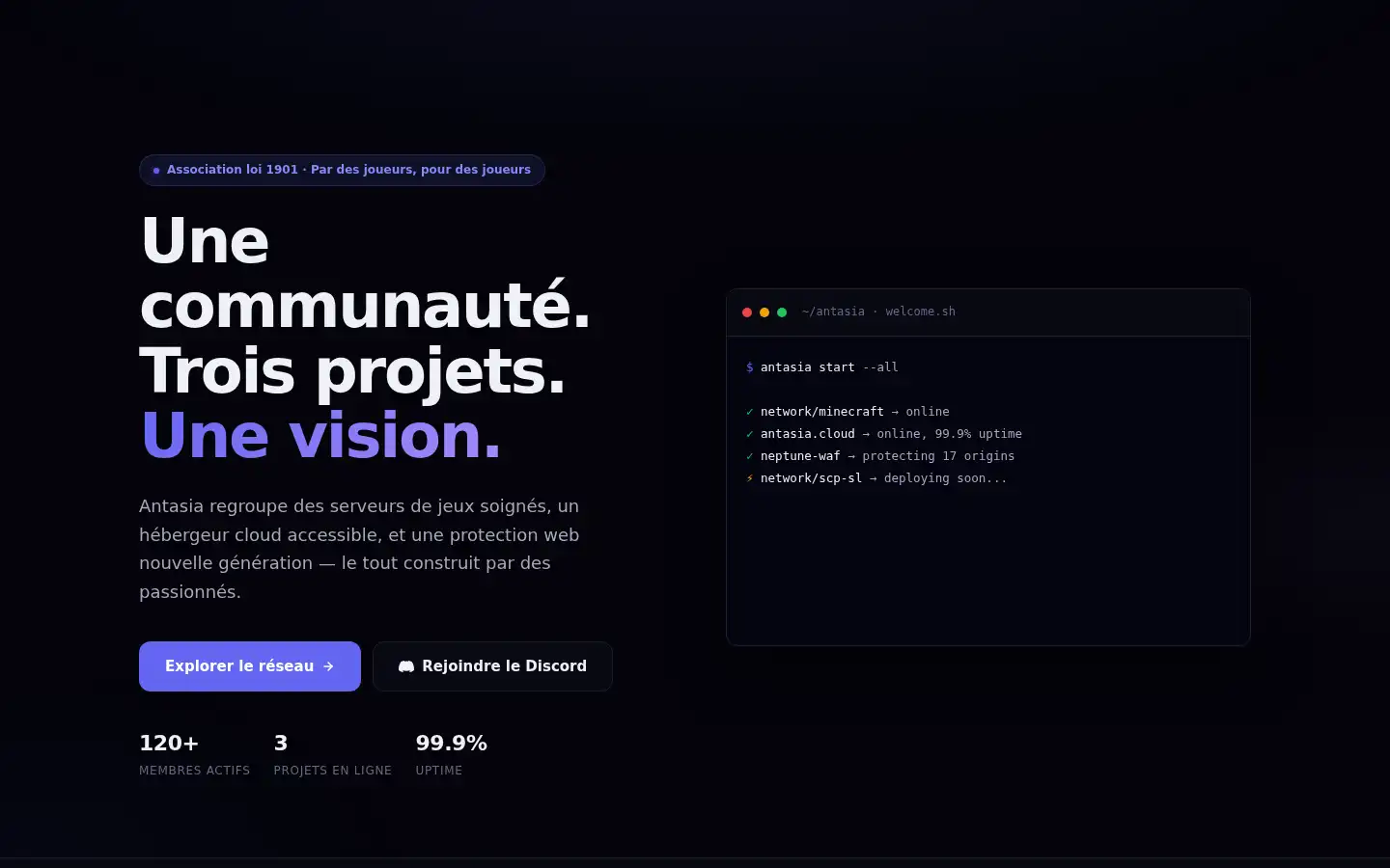 Screenshot of antasia.fr
