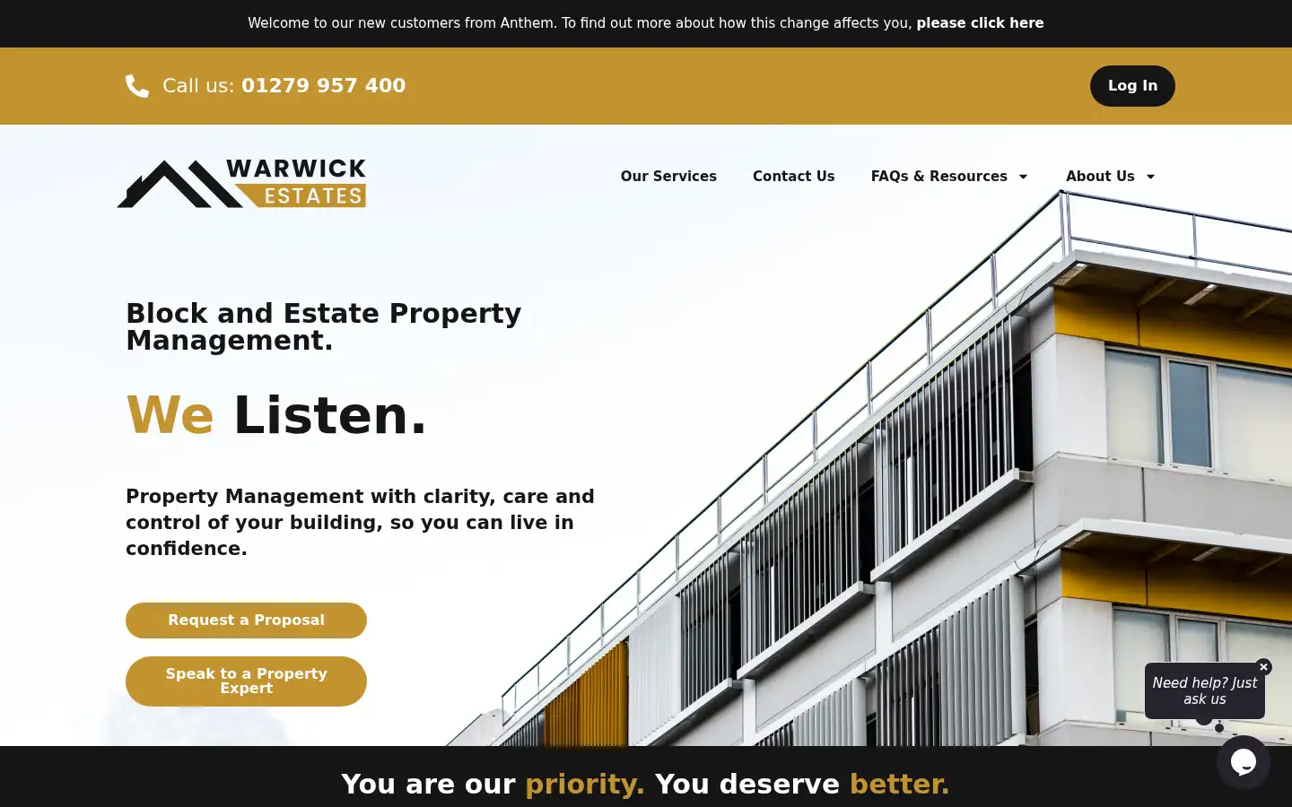 Screenshot of anthemmanagement.co.uk