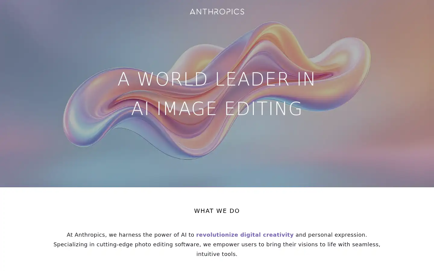 Screenshot of anthropics.com