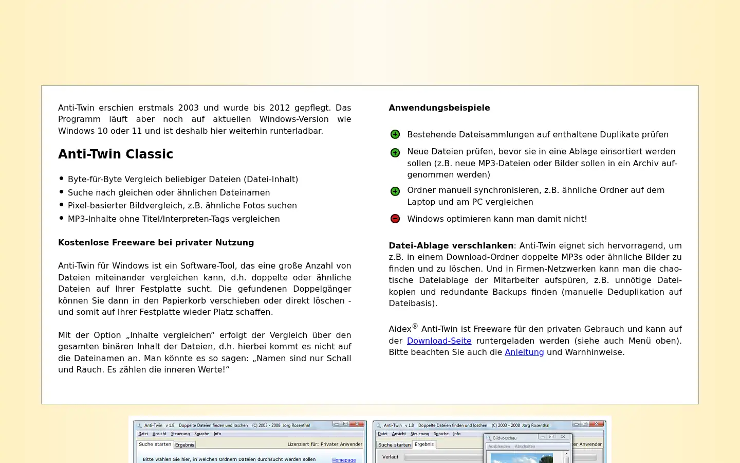 Screenshot of anti-twin.de