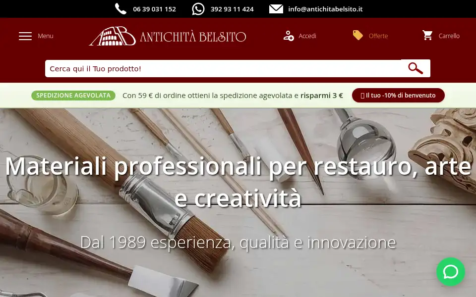 Screenshot of antichitabelsito.it
