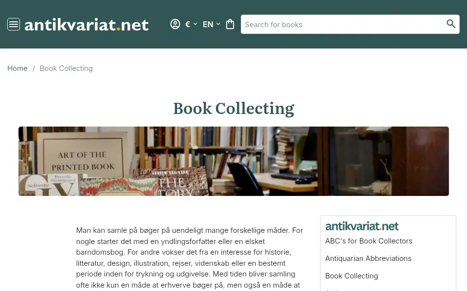 Screenshot of antikvariat.net