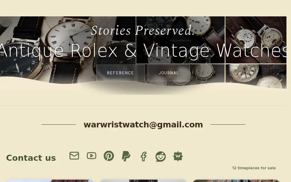 Screenshot of antiquewrist.com