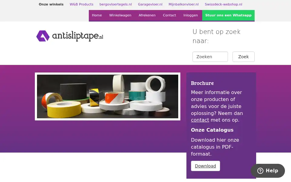 Screenshot of antisliptape.nl