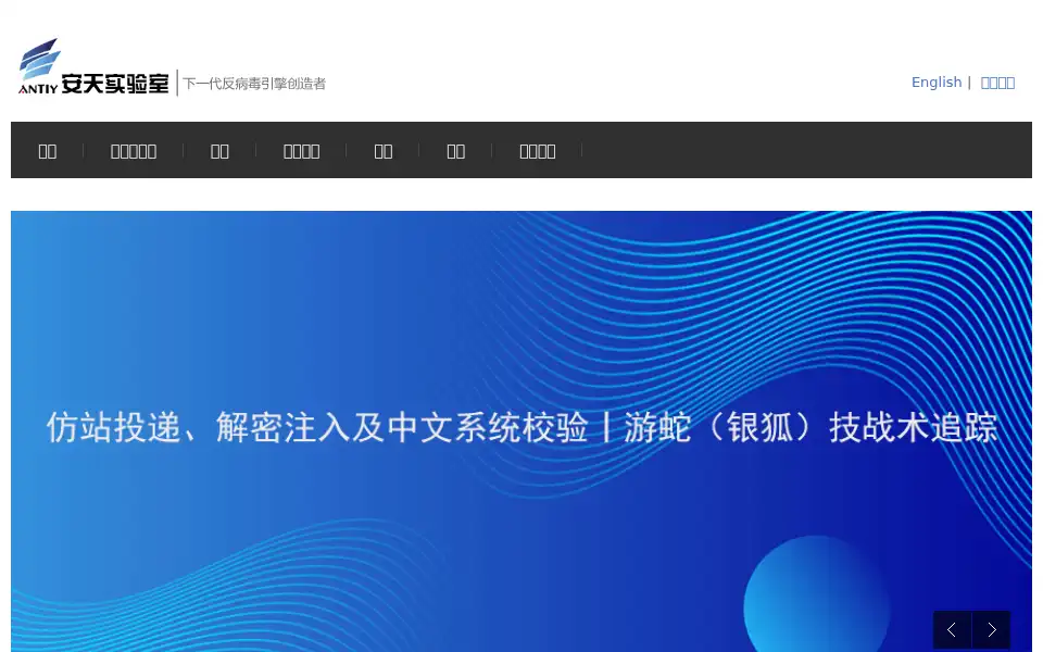 Screenshot of antiy.com