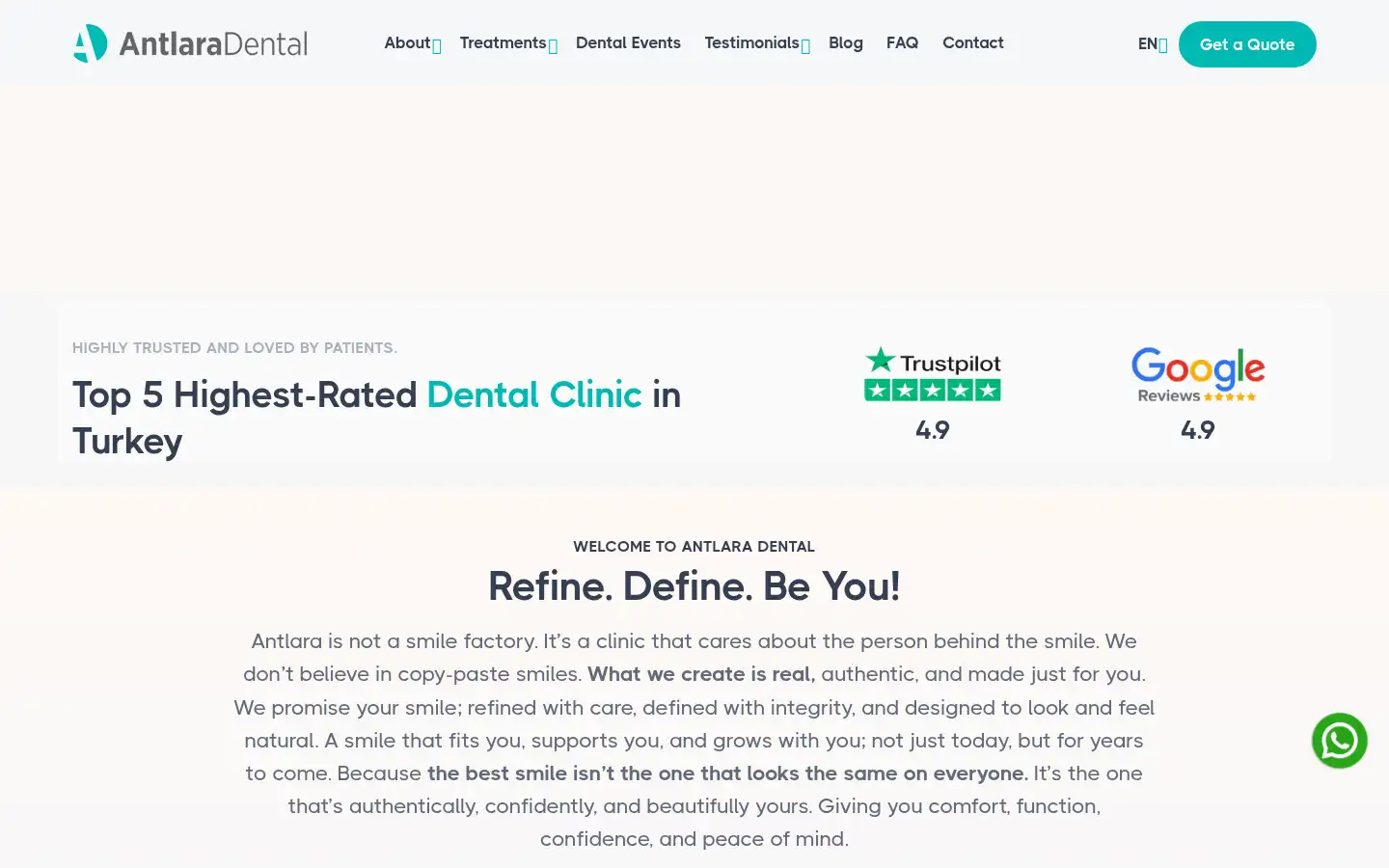 Screenshot of antlaradental.com