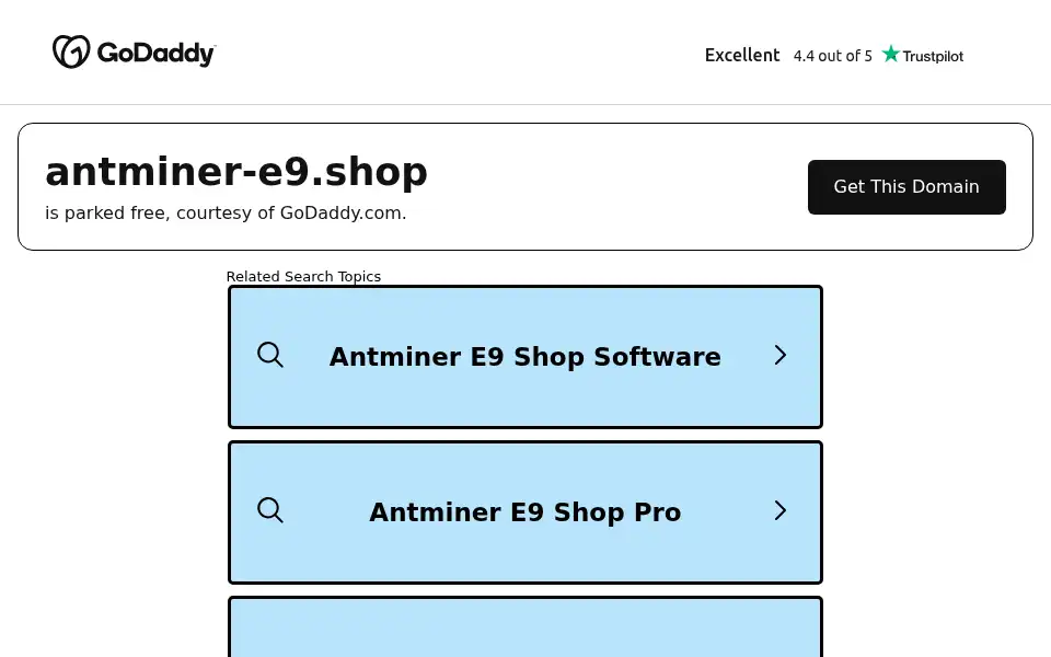Screenshot of antminer-e9.shop