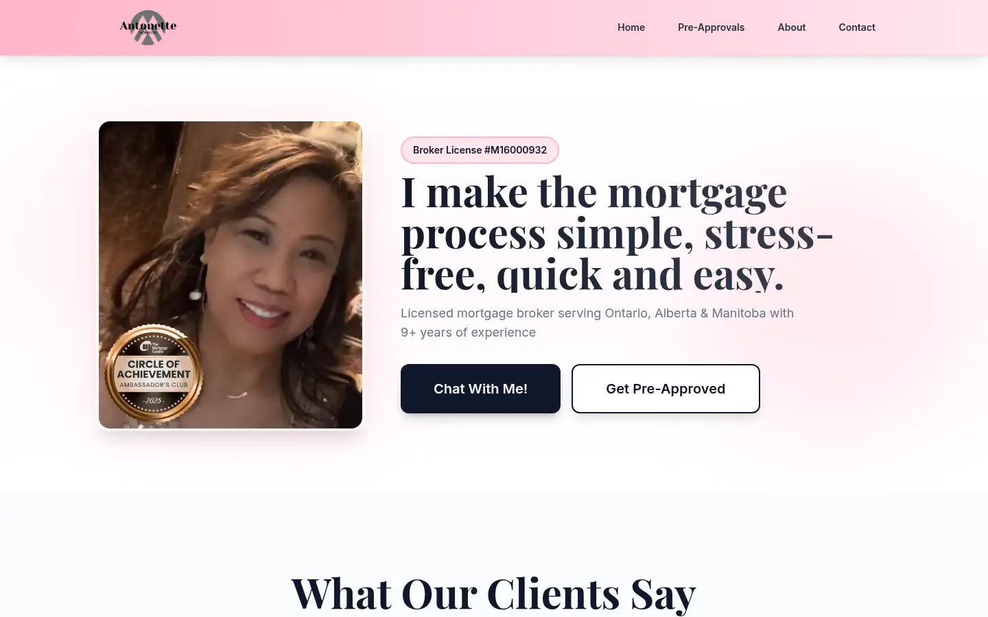 Screenshot of antonettemorrison.com