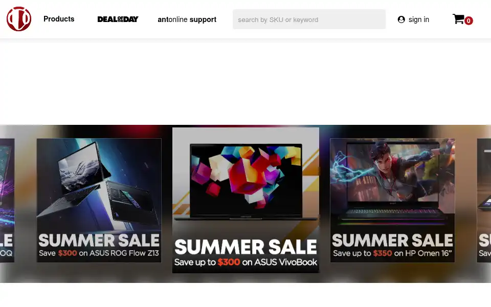 Screenshot of antonline.com