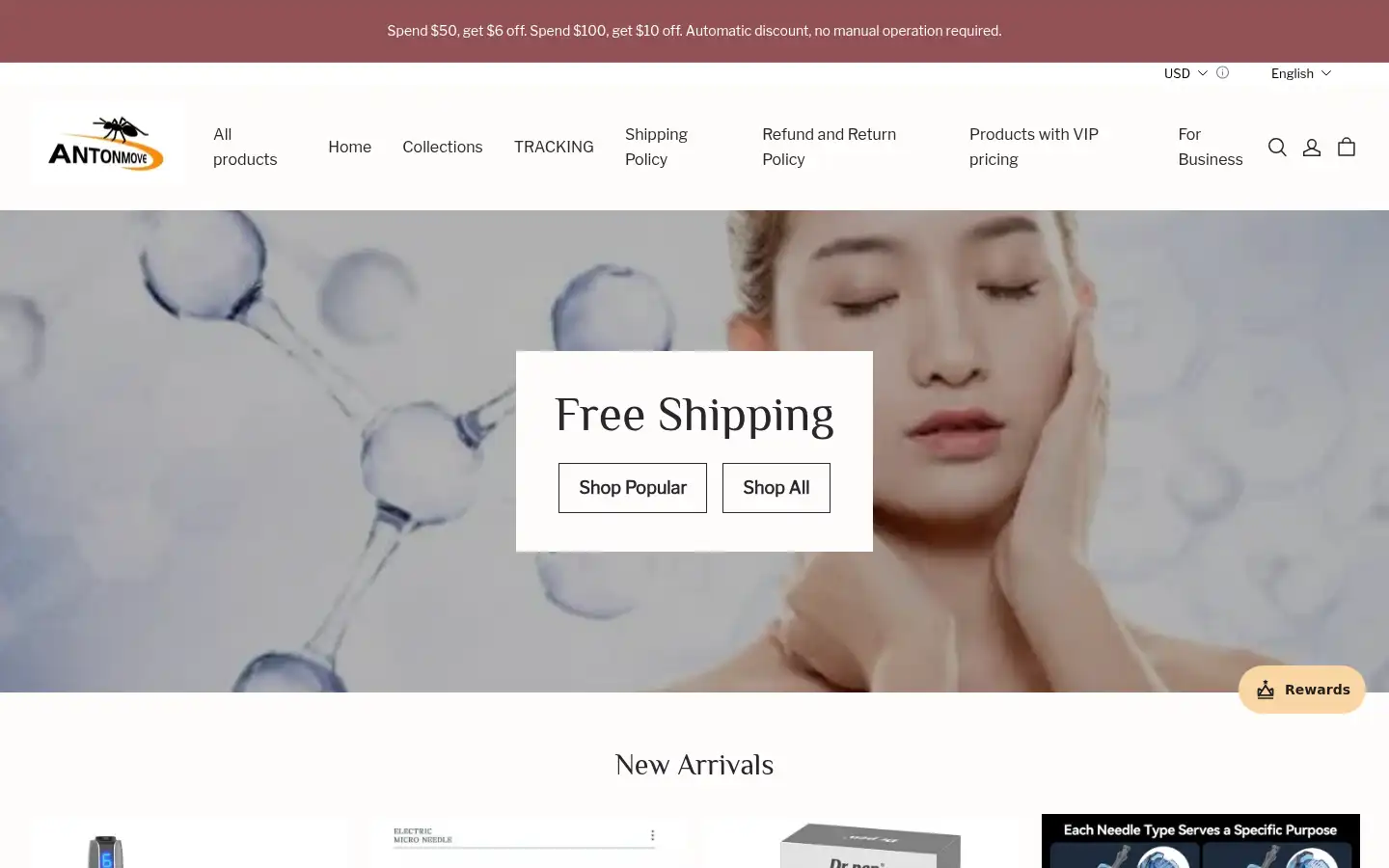 Screenshot of antonmovelife.com