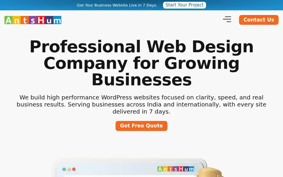 Screenshot of antshum.com