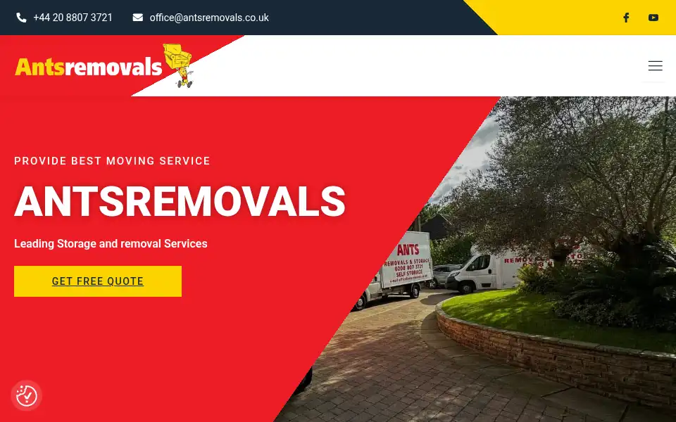 Screenshot of antsremovals.co.uk