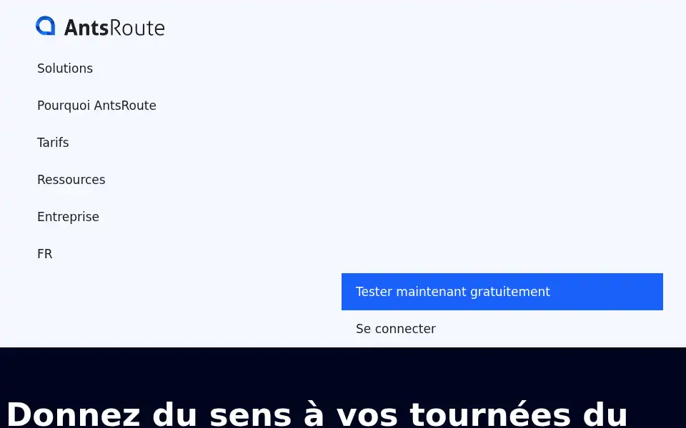 Screenshot of antsroute.com