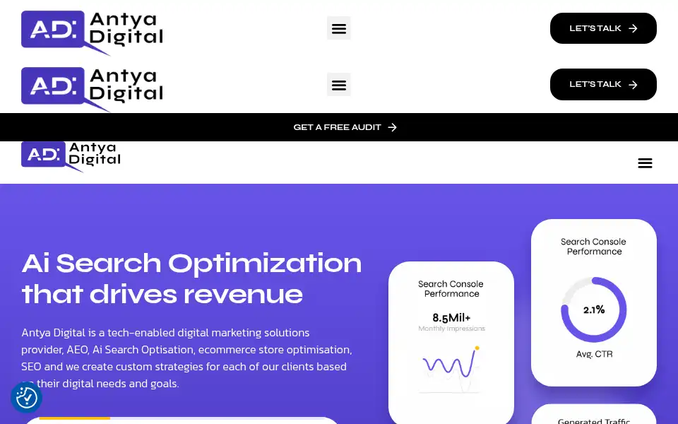 Screenshot of antyadigital.com