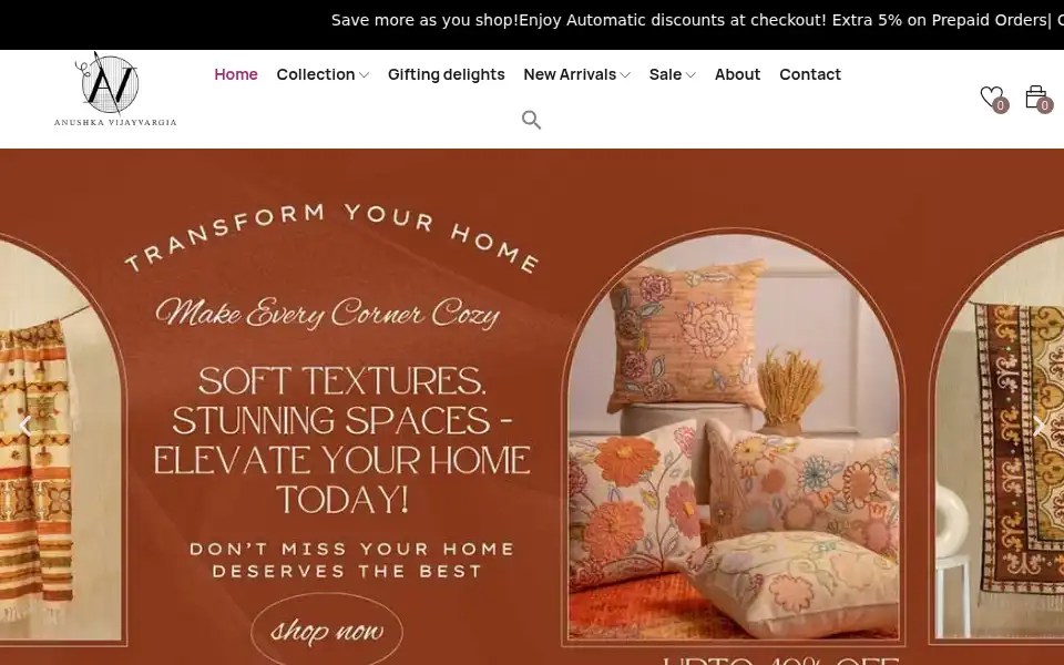 Screenshot of anushkavijayvargia.com