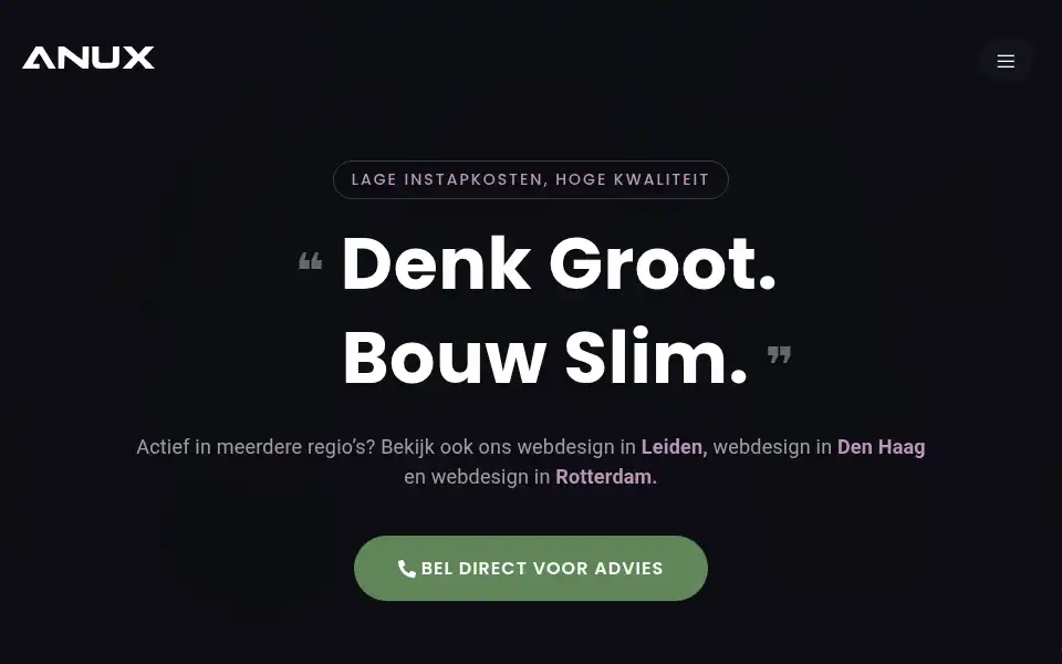 Screenshot of anux.nl