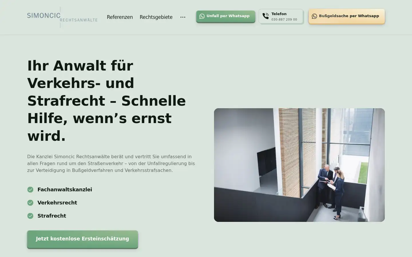 Screenshot of anwalt-simoncic.de
