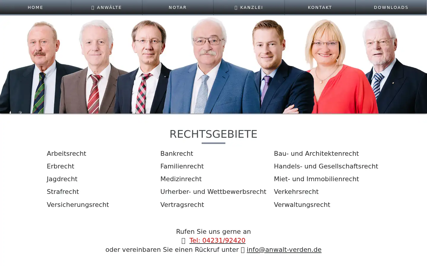 Screenshot of anwalt-verden.de
