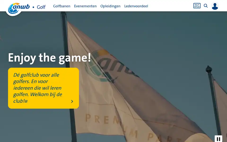 Screenshot of anwbgolf.nl