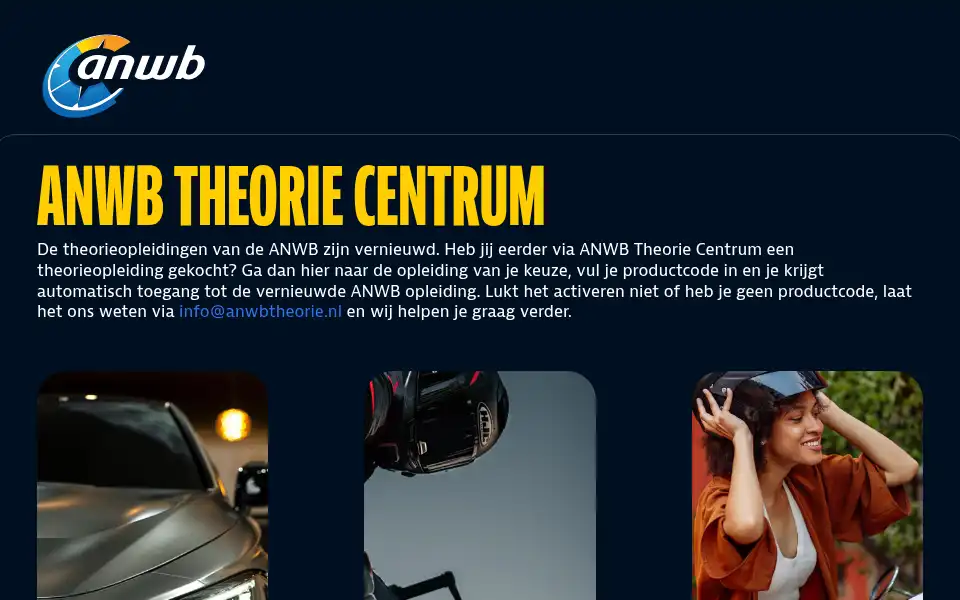 Screenshot of anwbtheoriecentrum.nl