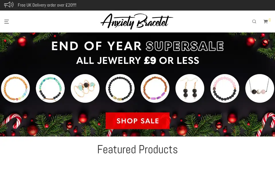 Screenshot of anxietybracelet.co.uk
