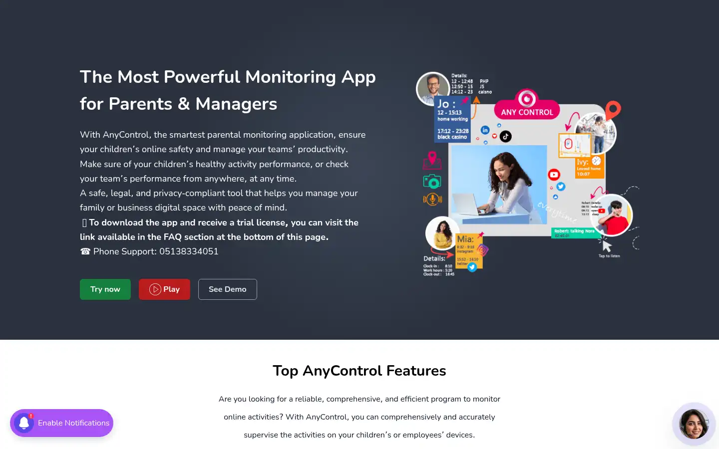 Screenshot of anycontrol.app