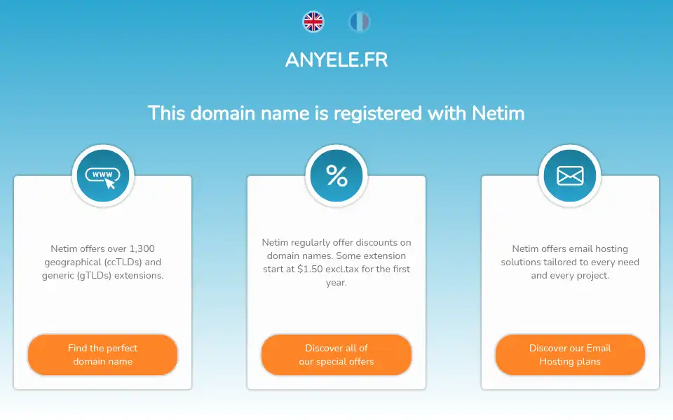 Screenshot of anyele.fr