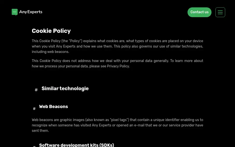 Screenshot of anyexperts.com