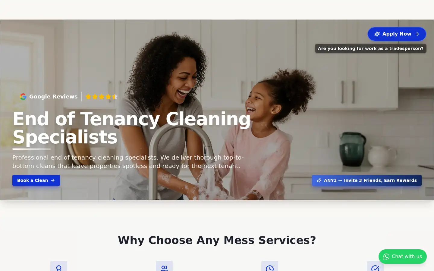 Screenshot of anymesscleaningservice.com
