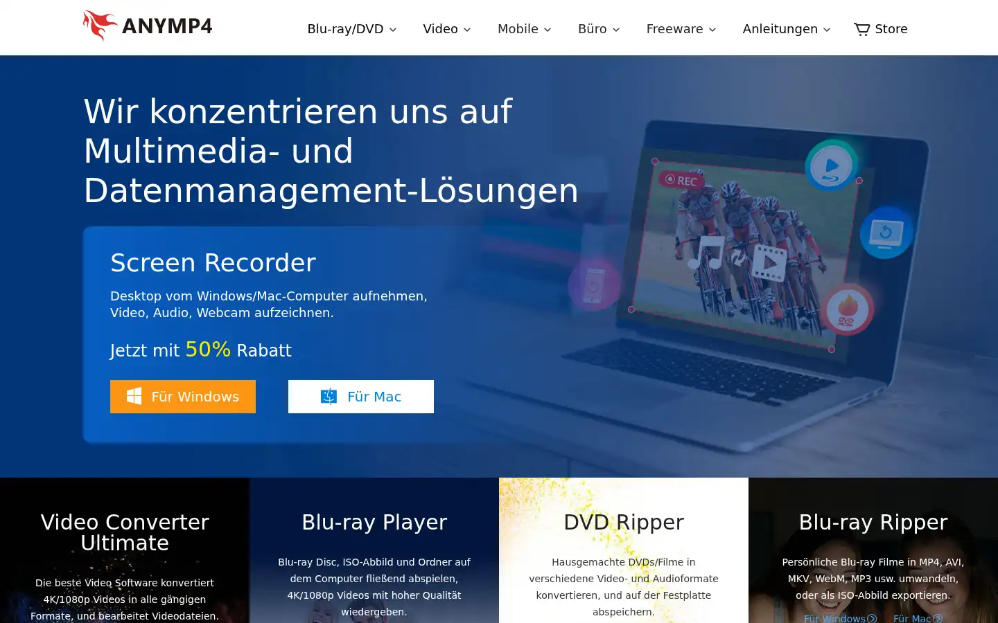 Screenshot of anymp4.de